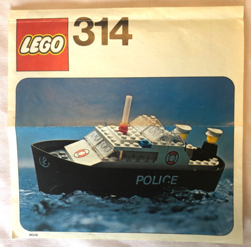 Vintage lego 314 police boat - vintage,