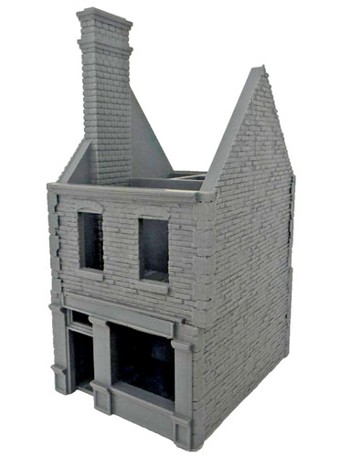 28mm ruined rubble shop - ruined,