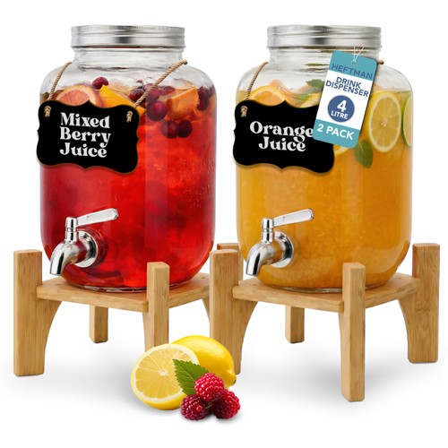Heftman glass drink dispenser - heftman,