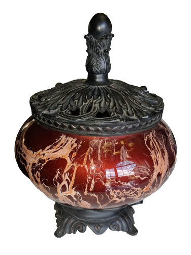Vintage decorative glass jar - decorative,