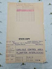 Carlisle (PSB) Control Area - Plumpton Interlocking 1988