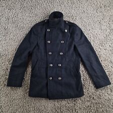 Lambretta Jacket Mens Small Grey Wool Peacoat Military R12-19