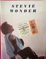 Stevie Wonder European Tour 1983 tour programme V/G.+Ticket Stub.Posted next day