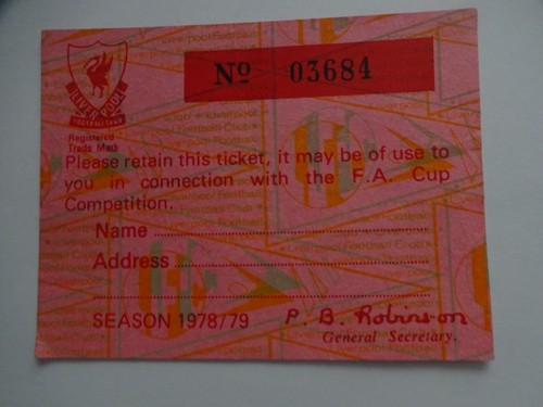 1978 cup voucher - 1978/79,