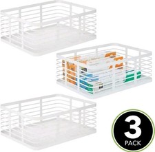 mDesign Metal Storage Baskets
