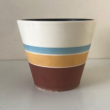 Vintage Wade Small Striped plant pot Mid Century planter 1960s 1970s