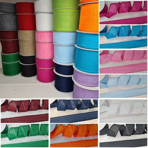 Burlap ribbons hessian wired - burlap,