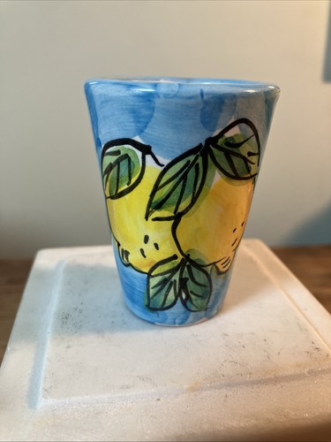 Hand painted lemons ceramic - hand,