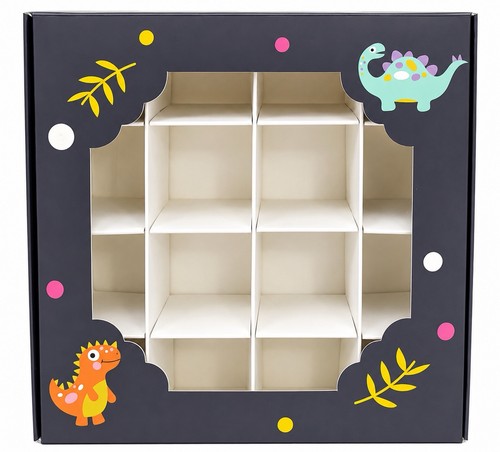 Grid boxes blue dinosaur - blue,