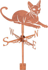 Cat Weather Vane Sphynx Cat Weathervanes for Sheds Metal Wind Vanes Copper Weath