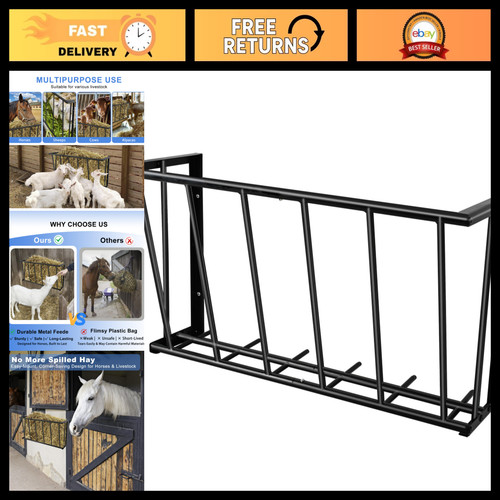 Wall mounted hay feeder - wall-mounted, for