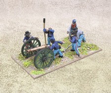 28mm ACW UNION ARTILLERY Gun + 6 Crew Well Painted Perry Miniatures 33723