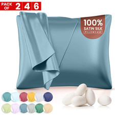 Pack of 2,4,6 Satin Silk Pillowcases For Hair And Skin Soft Pillow Cases Covers