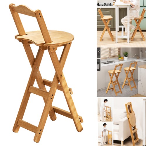 Bar stool foldable bamboo - stool,