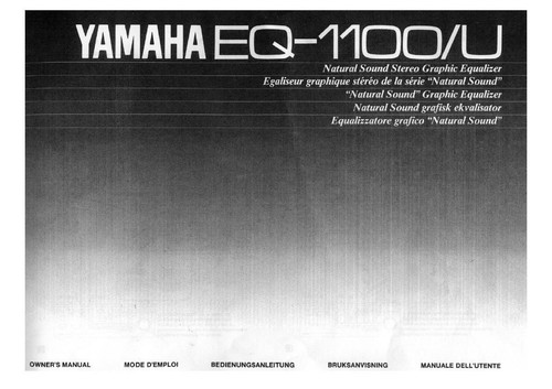 Yamaha 1100 owners manual - eq-1100/u,
