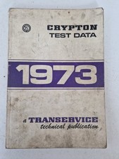 Crypton Test Data 1973 Transervice Technical Publication Set Up Guide