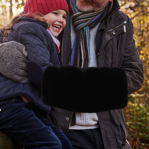 Faux hand muffs black - muffs,