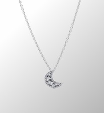 Crescent Moon Pendant Necklace Sterling silver 50cm 394259C01