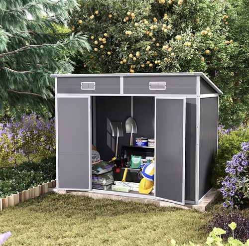 Voltsify large plastic shed - plastic,