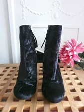 Topshop Black Crushed Velvet