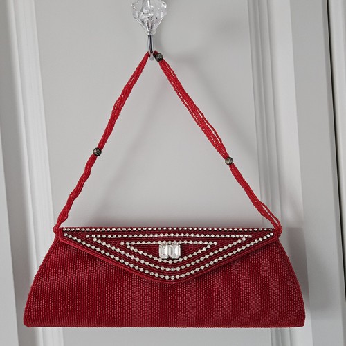 Esbeda red beaded evening - beaded,