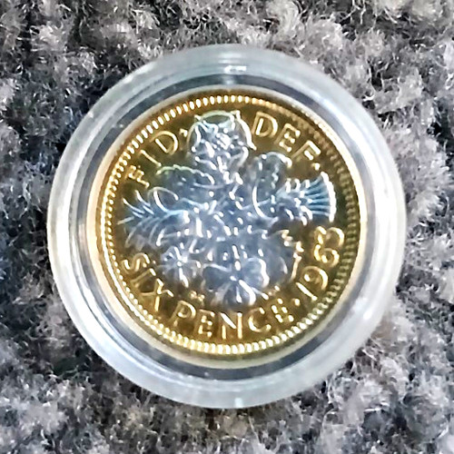 1963 sixpencecoin elizabeth - uk,