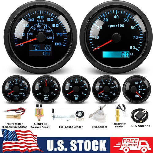 Gauge set 85mm boat gps - 7,