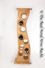 New Real Wood Wine Rack / Bottle Storage, 9 Bottles, Flamingo 9, Kitchen / Bar