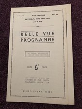 Speedway programme Belle Vue