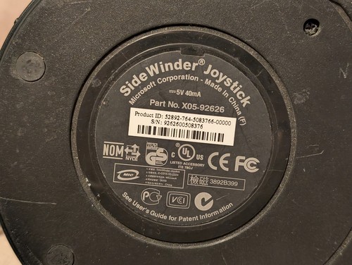 Microsoft sidewinder joystick - microsoft,
