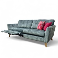 DFS 'Studio' 3 Seater Sofa Coniston Teal Studio Velvet Power Recliner RRP £1500