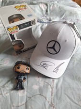 Lewis Hamilton & George Russell Signed Mercedes-AMG Petronas Cap with Pop figure