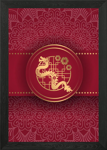 Chinese zodiac dragon framed - chinese,