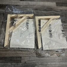 Set of 2 - IKEA Sandshult 7 X8 3/4”Natural Birch WOOD SHELF BRACKETS 603.999.02