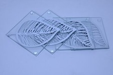 4x LEAF SHAPE COASTER NEW SET