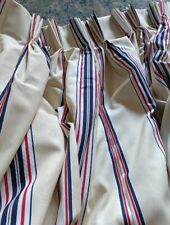 Pair Bespoke hotel Deluxe Curtains 102"d x 54"W panel Regal stripe