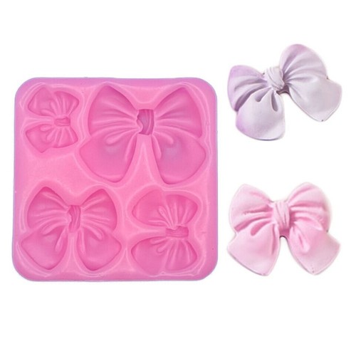 Four bow silicone mould - four,