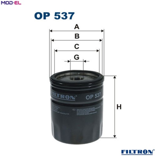 Oil filter 537 for alfa - oil,