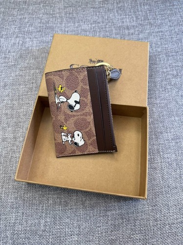 Coach peanuts mini skinny id - x,