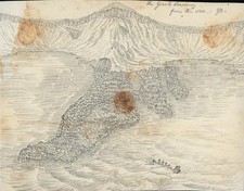 Giant's Causeway Northern Ireland 1821 - Pencil Drawing - Early 19th Century