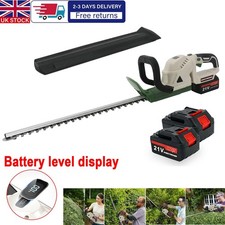 21V Cordless Hedge Trimmer Brushless Tree Branch Cutter with 2 Battery & Charger