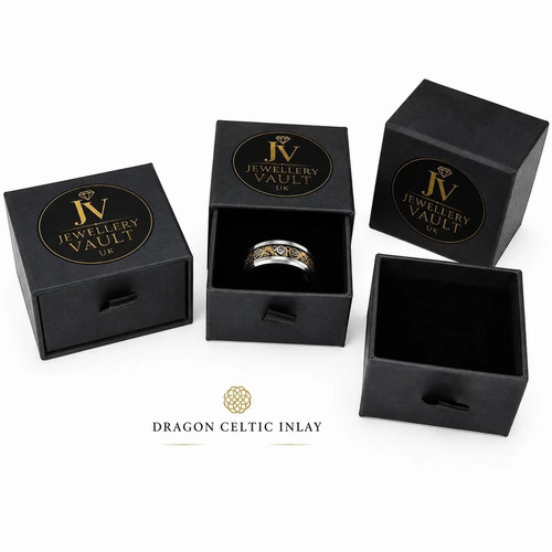 Tungsten carbide gold celtic - gold,