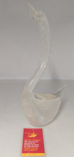 Murano Style Glass Swan Ornament 310mm Tall Freestanding  RD3  #1425