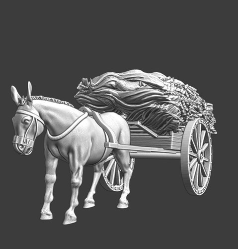 28mm small hay wagon and - small,