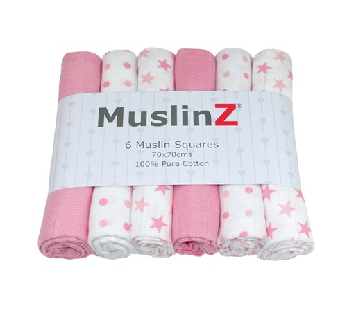 Muslinz 6pk baby muslin - muslinz,