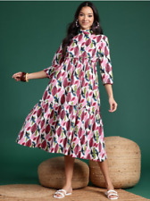 Sangria Printed Tiered Cotton