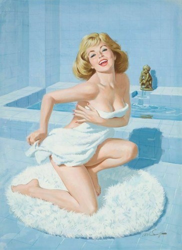Vintage bath time - bath,