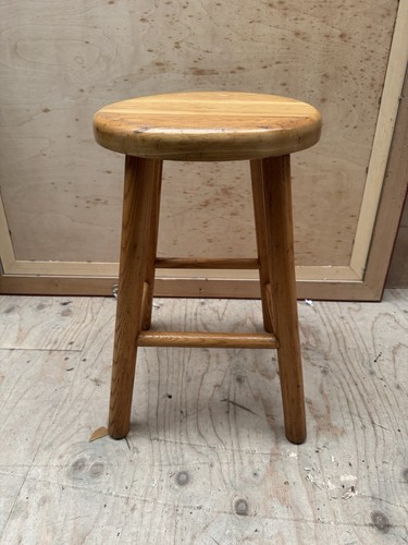 Vintage pine stool - pine, x