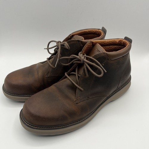 Sketchers leather boots brown - sketchers,