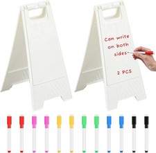 2 Pack a Frame Sandwich Board Sign with Dry Erase Surface Double Sided Sidewalk